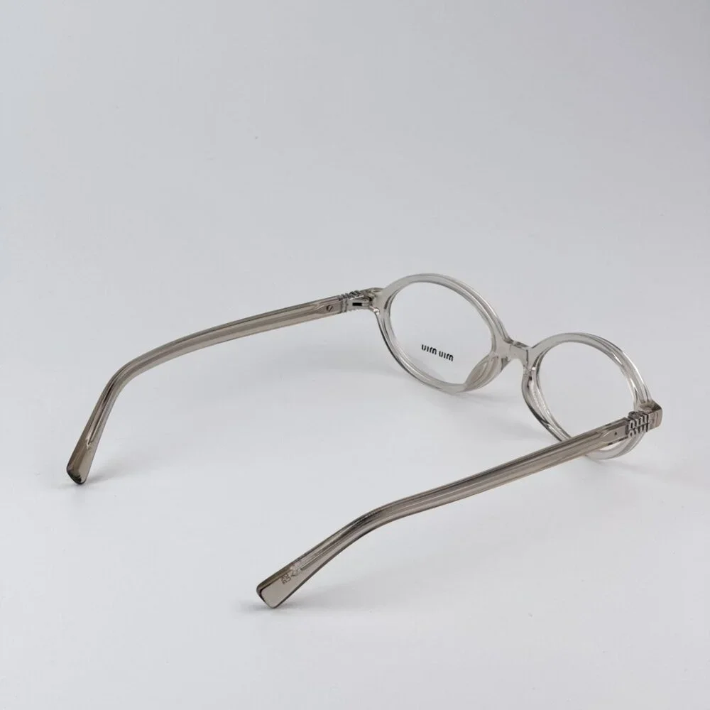 Miu Miu MU01XV 12U1O1 BRAND NEW Eyeglasses  Hemp Trasparent Oval Unisex - Picture 7 of 10